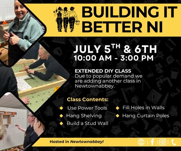 DIY course Newtownabbey 5th and 6th of July